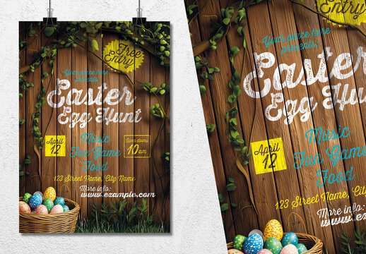 Easter Egg Hunt Poster Template