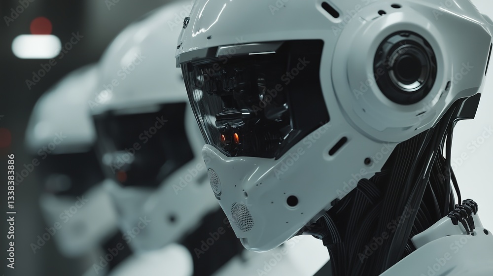 Poster ai-driven bionic robots optimizing complex manufacturing processes.