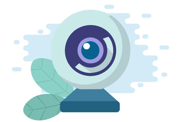 Smart Webcam Concept Illustration Stylish and Beautiful