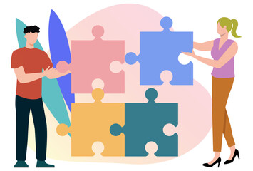 Group Dynamic Concept Illustration Stylish and Beautiful