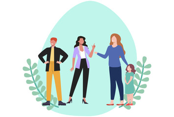 Group Excursion Concept Illustration Stylish and Beautiful