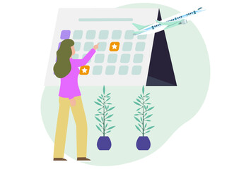 Travel Date Concept Illustration Stylish and Beautiful