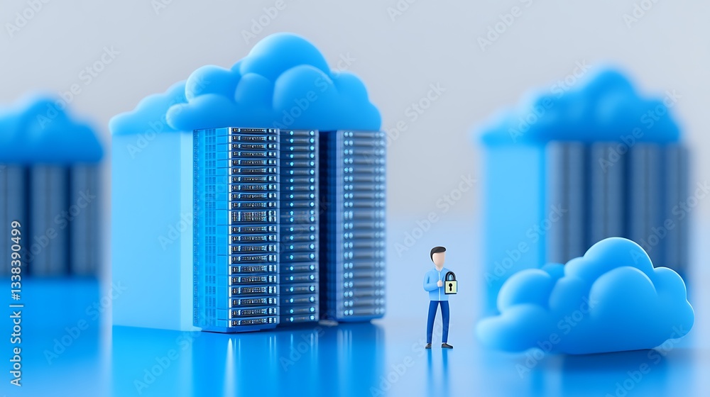 Poster Secure Data Storage Concept with Cloud and Server Representations in Modern Technology Environment