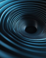 Obraz premium Abstract Spiral Lines in Blue and Black Creating a Depth Effect