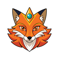 A fierce stylized fox head logo design