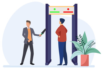 Metal Detector Concept Illustration Stylish and Beautiful