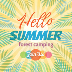 Hello summer camp poster