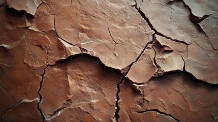 Fototapeta premium Cracked Brown Earth Texture Background Image