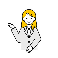 上半身のポーズ_シンプルな会社員の女性20