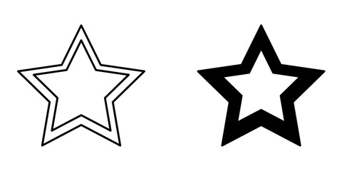 Star Icon – Line & Glyph Symbol for Ratings and Achievements






