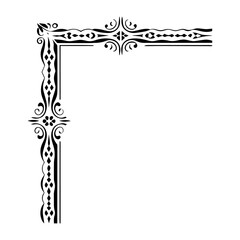 Vintage Celtic corner Cross Frame with Floral Border and Ornate Design