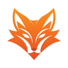 A fierce stylized fox head logo design