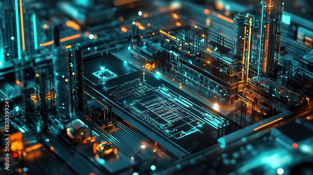 Poster a smart warehouse integrating iot for automated production.