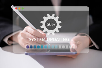 Software system update technology install web digital cyberspace upgrade computer concept