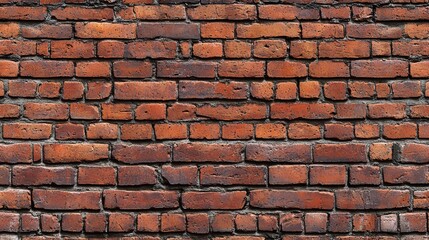 Obraz premium A Detailed Image Of A Rustic Red Brick Wall