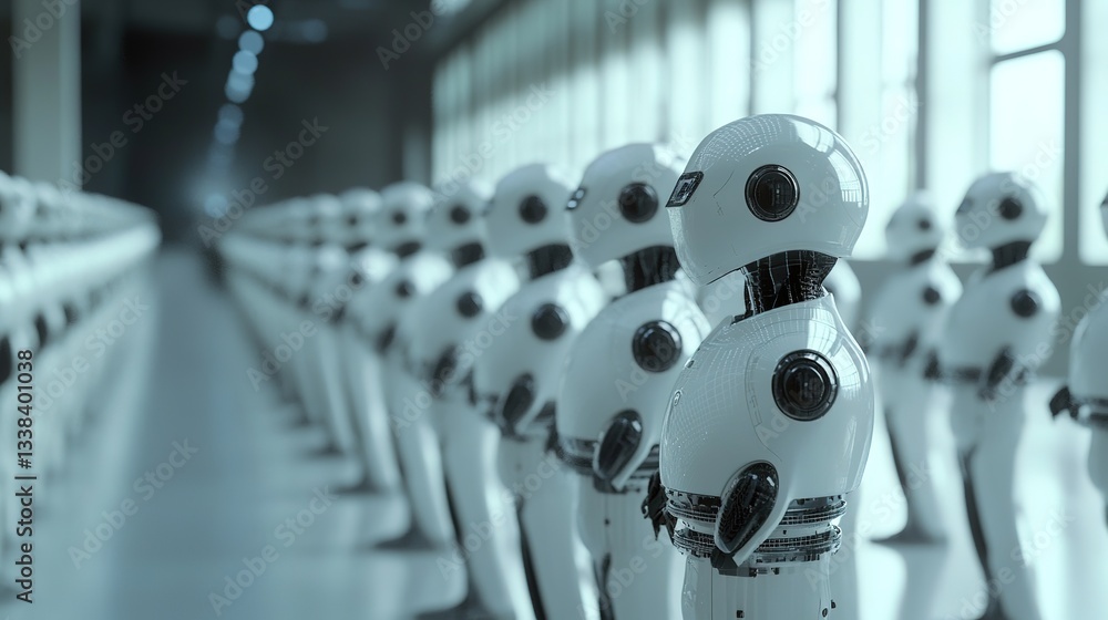 Poster ai-powered defect detection in a fully automated factory.
