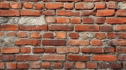 Obraz premium Weathered Red Brick Wall Texture Background