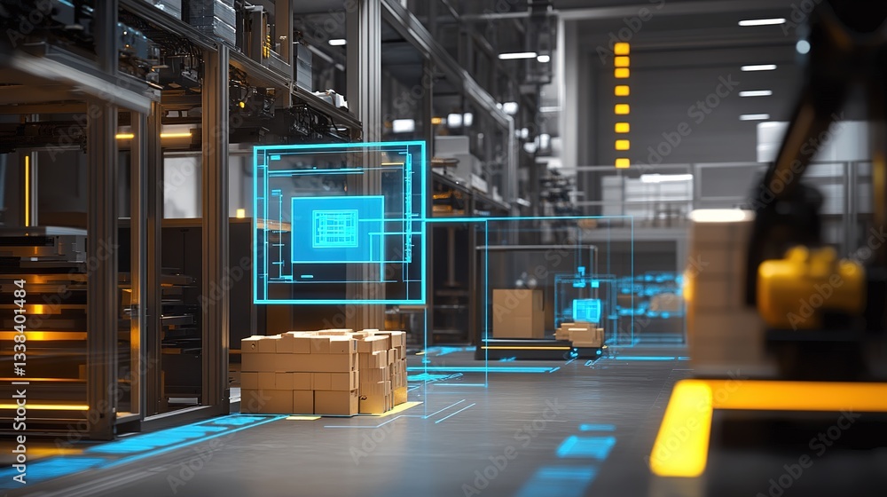 Poster ai-powered defect detection in a fully automated factory.