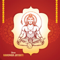 Hanuman jayanti post and greeting card design