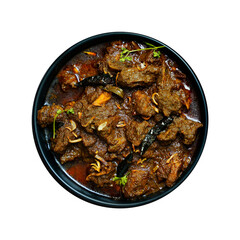 Delicious Beef Curry Served in a Black Bowl