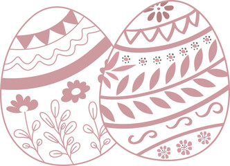 Happy pink easter egg for Easter festival design concept.