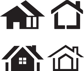 Simple Home Or House Business Logo Icons Design, Real Estate Logo