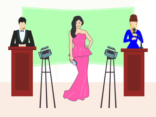 Actress Concept Illustration Stylish and Beautiful