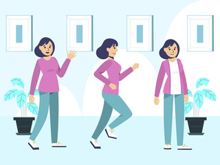 Animate Concept Illustration Stylish and Beautiful