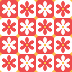 Elegant Flowers Tile Vector Seamless Pattern Digital Paper – Floral Decorative Background for Scrapbooking, Textile, Wallpaper, and Graphic Design