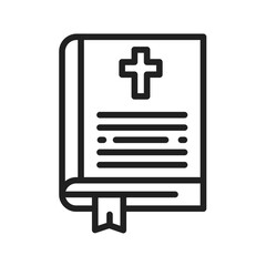 Obraz premium Bible icon vector image. Suitable for mobile apps, web apps and print media.