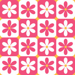Elegant Flowers Tile Vector Seamless Pattern Digital Paper – Floral Decorative Background for Scrapbooking, Textile, Wallpaper, and Graphic Design