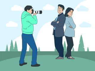 Film Photography Concept Illustration Stylish and Beautiful