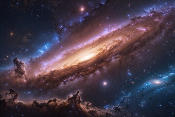 Breathtaking Luminous Galaxy Nebula View with Shimmering Cosmic Twilight Effects