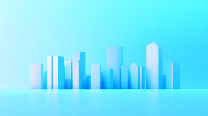 Fototapeta premium Urban building complex future technology business finance concept PPT background
