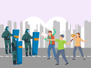 Anti War Concept Illustration Stylish and Beautiful