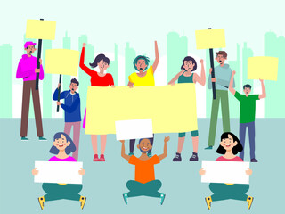 Crowd Concept Illustration Stylish and Beautiful