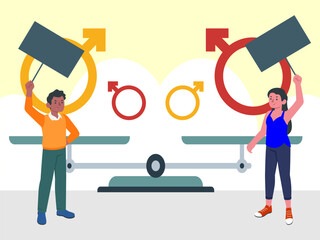Equality Concept Illustration Stylish and Beautiful