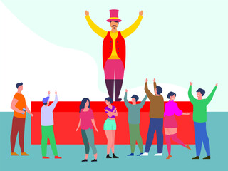 Audience Concept Illustration Stylish and Beautiful