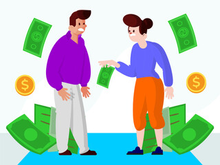 Extortion Concept Illustration Stylish and Beautiful