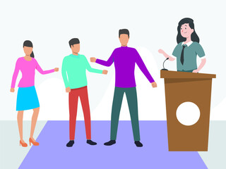 Obraz premium Incumbent Concept Illustration Stylish and Beautiful