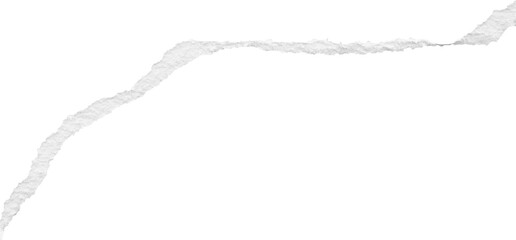 Ripped torn paper edges isolated on white background