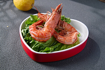 Hot pot ingredients fresh Argentinian red shrimp