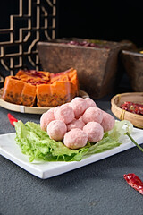 Traditional hot pot ingredients delicious shrimp balls