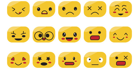 Obraz premium cute expression emoji