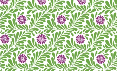 Fotobehang Tropische Bladeren seamless floral pattern, wallpaper, vector, design, decoration, art, fabric illustration  © PNGHUB