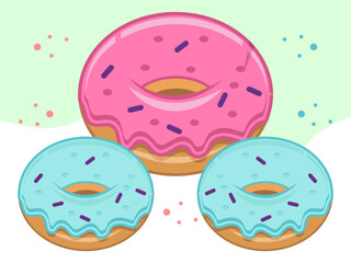 Doughnut Concept Illustration Stylish and Beautiful
