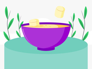 Fondue Concept Illustration Stylish and Beautiful