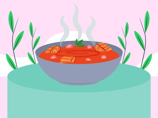 Goulash Concept Illustration Stylish and Beautiful