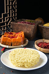 High-end hot pot cooking ingredients instant noodles