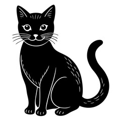 Cat vector shilhouette single set